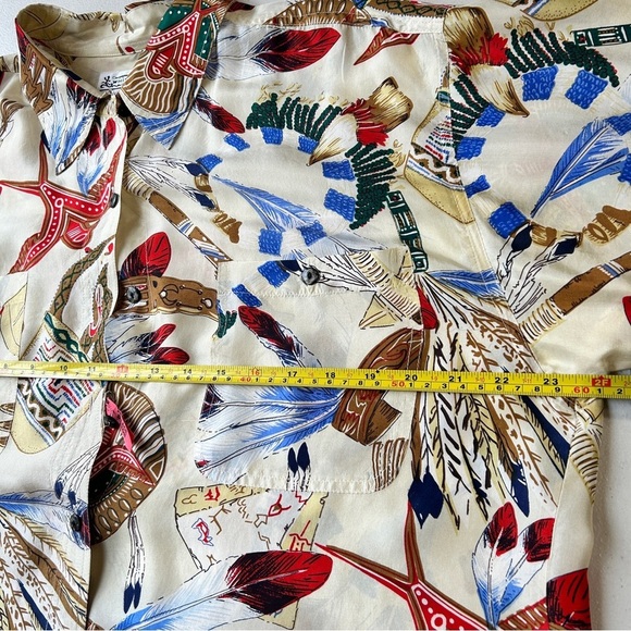 Whistles Cream and Red silk Casual Button Down Shirt - Picture 5 of 9